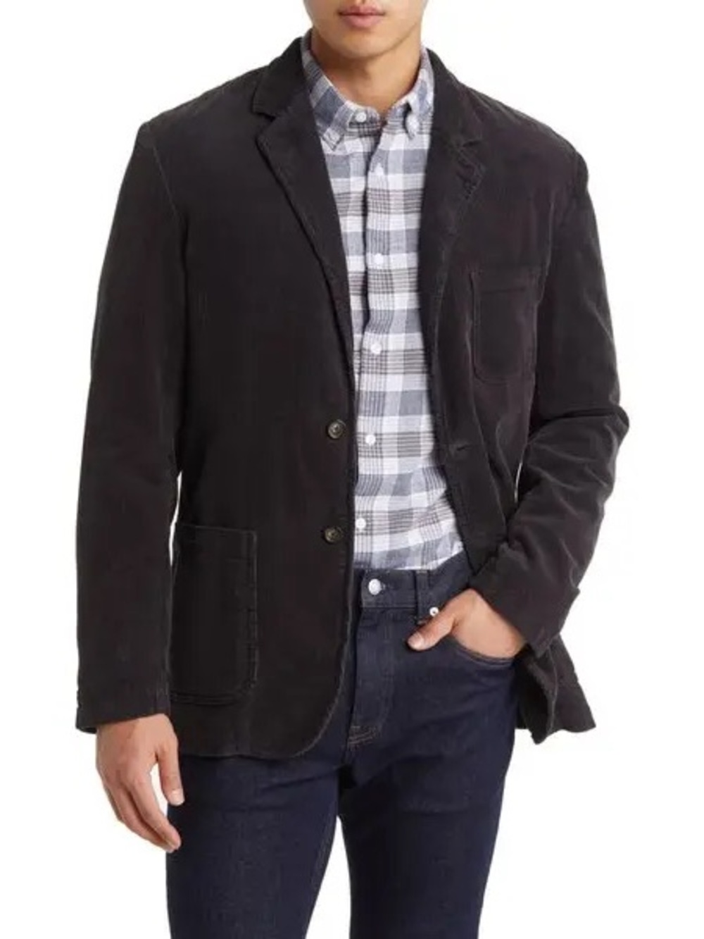 NWT Faherty Men’s Stretch Corduroy Blazer Midnight Two Button Size XL